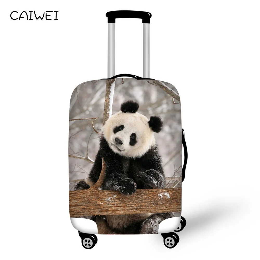 Растягивающийся водонепроницаемый чехол для багажа до 18-30 дюймов, чехол для костюма с милым принтом панды, защитный чехол, аксессуары для путешествий