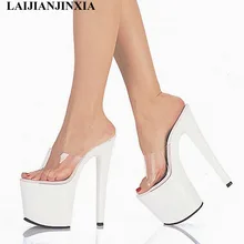 LAIJIANJINXIA/туфли на высоком каблуке 20 см; пикантные Клубные туфли для танцев на шесте; женская обувь на платформе; туфли для танцев на тонком каблуке; E-063
