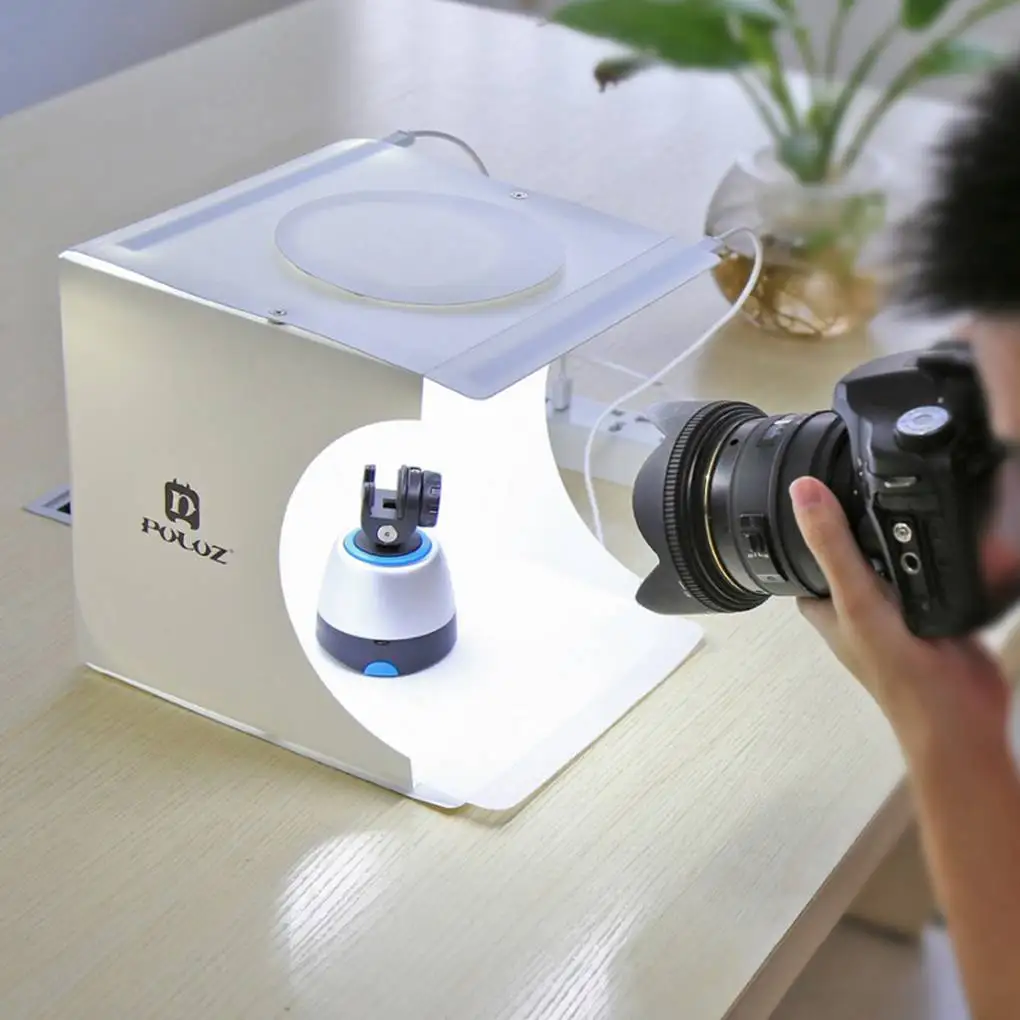 PULUZ 40 светодиодов портативный складной небольшой фотостудии для игрушек/часов/мобильных телефонов/мелких предметов