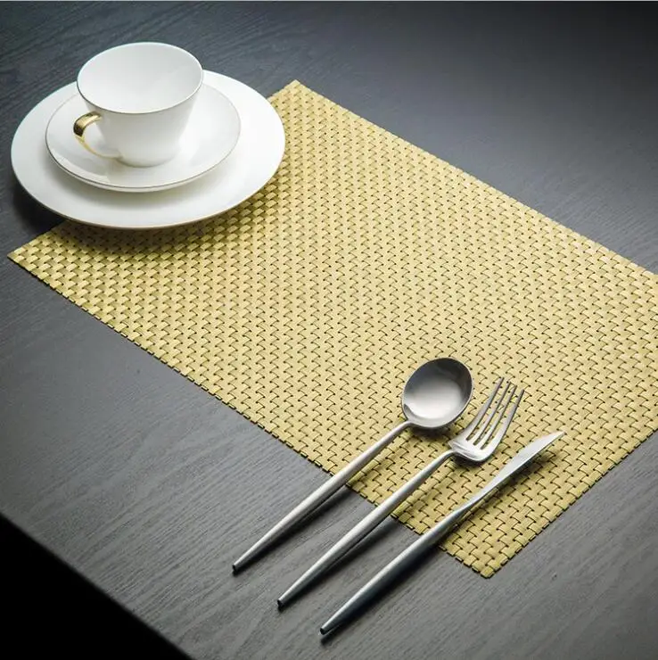 Fyjafon 2/4/6 قطع مجموعة المطبخ الجدول الحصير أوروبا مكان حصيرة PVC الجدول حصيرة حماية الحرارة الزخرفية المفارش طاولة طعام