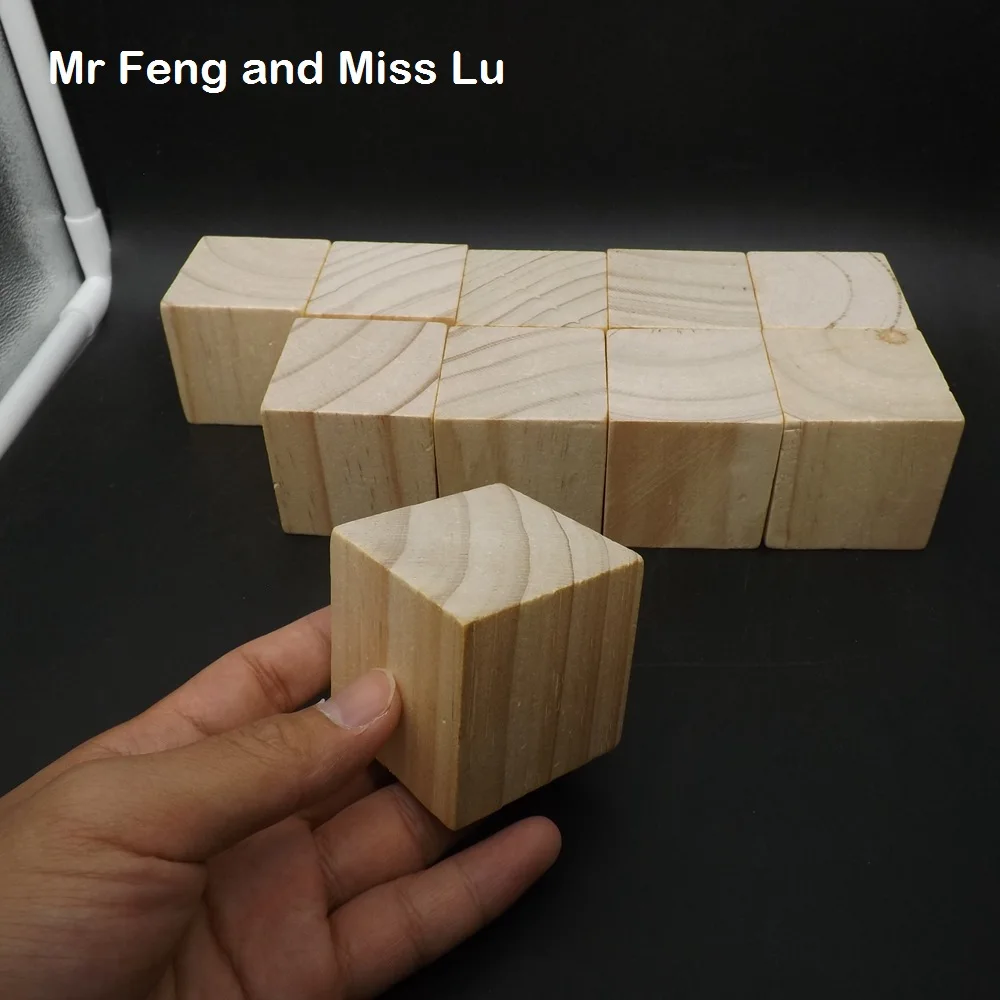 

10 pcs 5 cm Wooden Cube Game Gadget Brain Teaser Common Sense Education Toys For Children