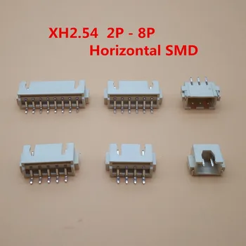 

20PC XH 2.54mm Spacing Connector Horizontal SMD Socket 2P/3P/4P/5P/6P/8P 2.54 mm Pitch Patch Plug Connector