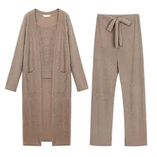 3Pcs Autumn Women Three Piece Sets Pockets Casual Tops Wide Leg Trouser Cami Top Female Office Suit Set Women 3 Piece Set 3Pcs Autumn Women Three Piece Sets Pockets Casual Tops Wide Leg Trouser Cami Top Female Office Suit Set Women 3 Piece Set