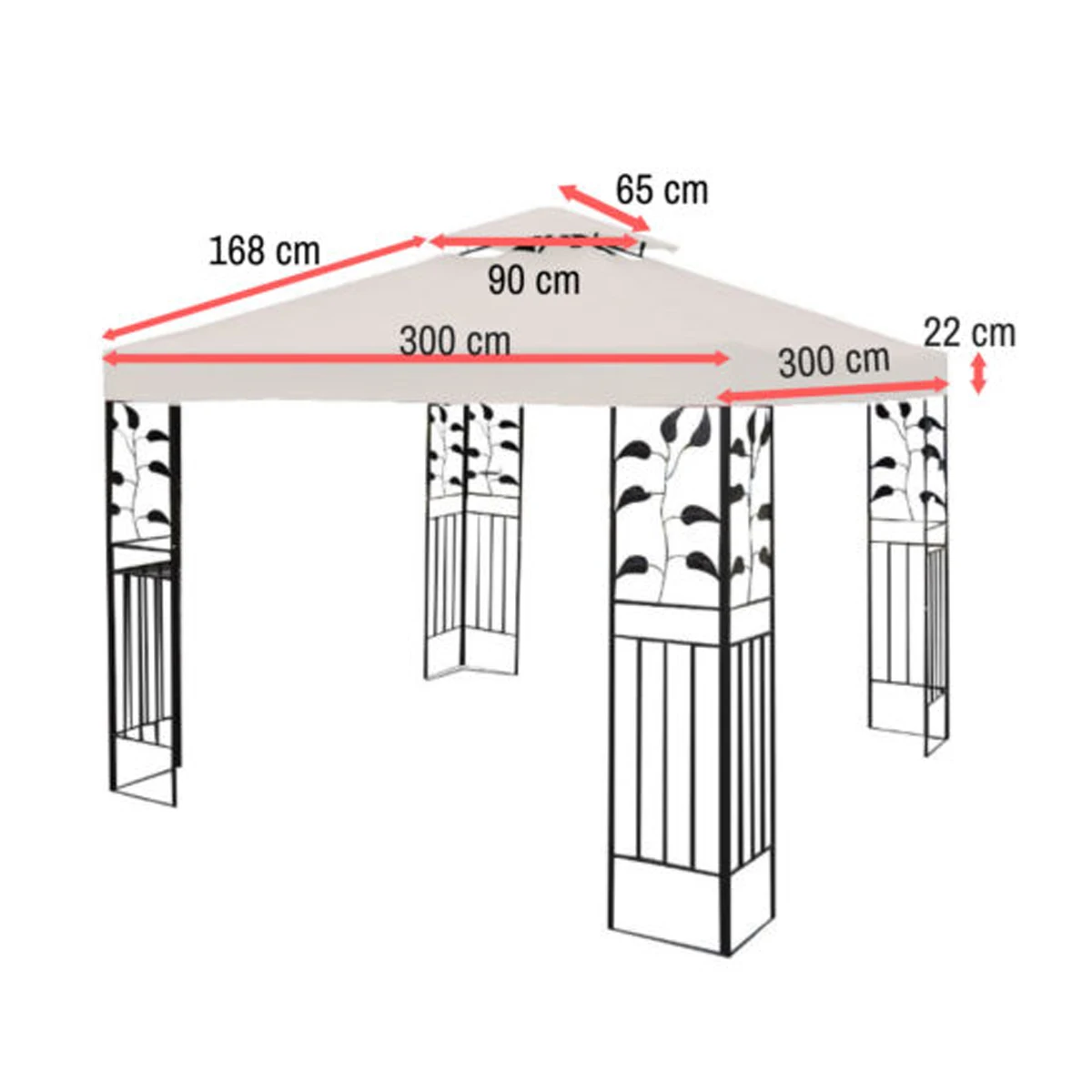 3*3 м/10x10 футов, брезентовый тент для двора, навес на крыше, покрытие для патио, козырек от солнца, тканевые тенты, аксессуары, сменные Садовые принадлежности, инструменты