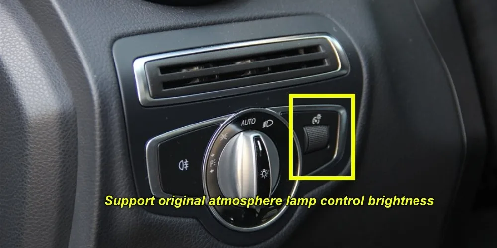 Mercedes Benz C MB W205 or GLC 2014 2015 2016 Dashboard Interior Ambient Light Controler