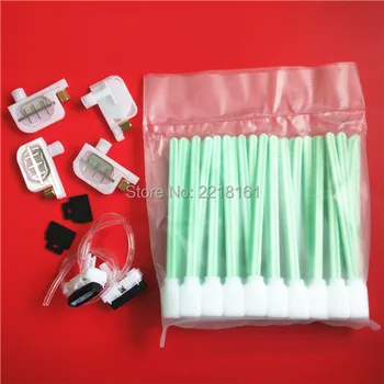

Wide format plotter Roland clean unit 4pcs Roland small damper with connector + 2pcs DX4 wiper + 2pcs DX4 cap + 1pack clean swab