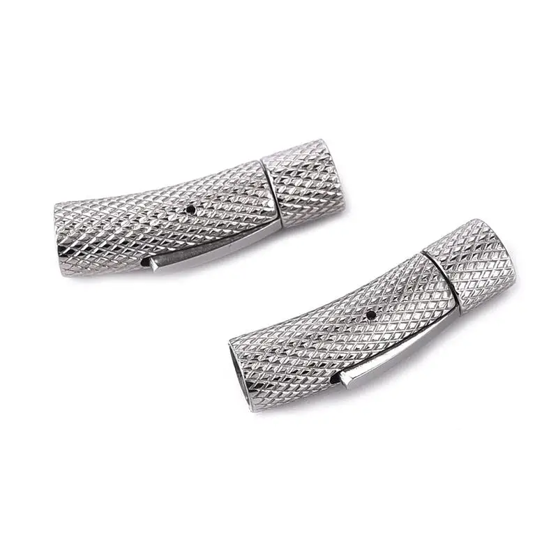 clasp 2B 2, партиями по 6 комплектов/8 мм круглый Магнитная застежка-молния разъем Нержавеющая сталь застежка-крючок DIY кожаный браслет ювелирные изделия, аксессуары - Color: clasp 2B
