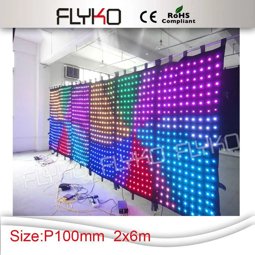 

Бесплатная доставка, новинка, P10 rgb полноцветная Гибкая мягкая светодиодная видеозанавеска