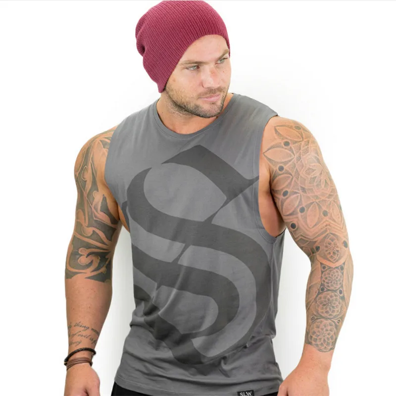 FRMARO, спортивная одежда, мужские рубашки для фитнеса, Хлопковая мужская майка, для тренировок, бодибилдинга, мужская спортивная одежда, майка без рукавов