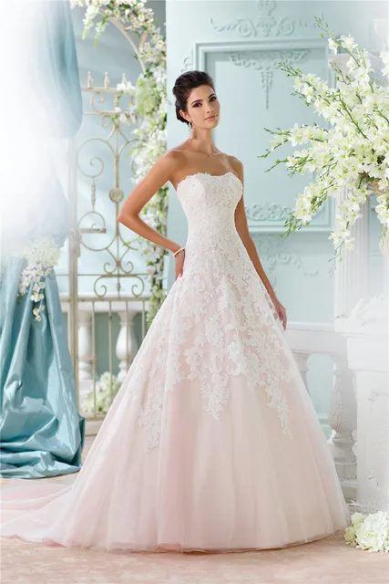 Satin Drop Waist Wedding Dress