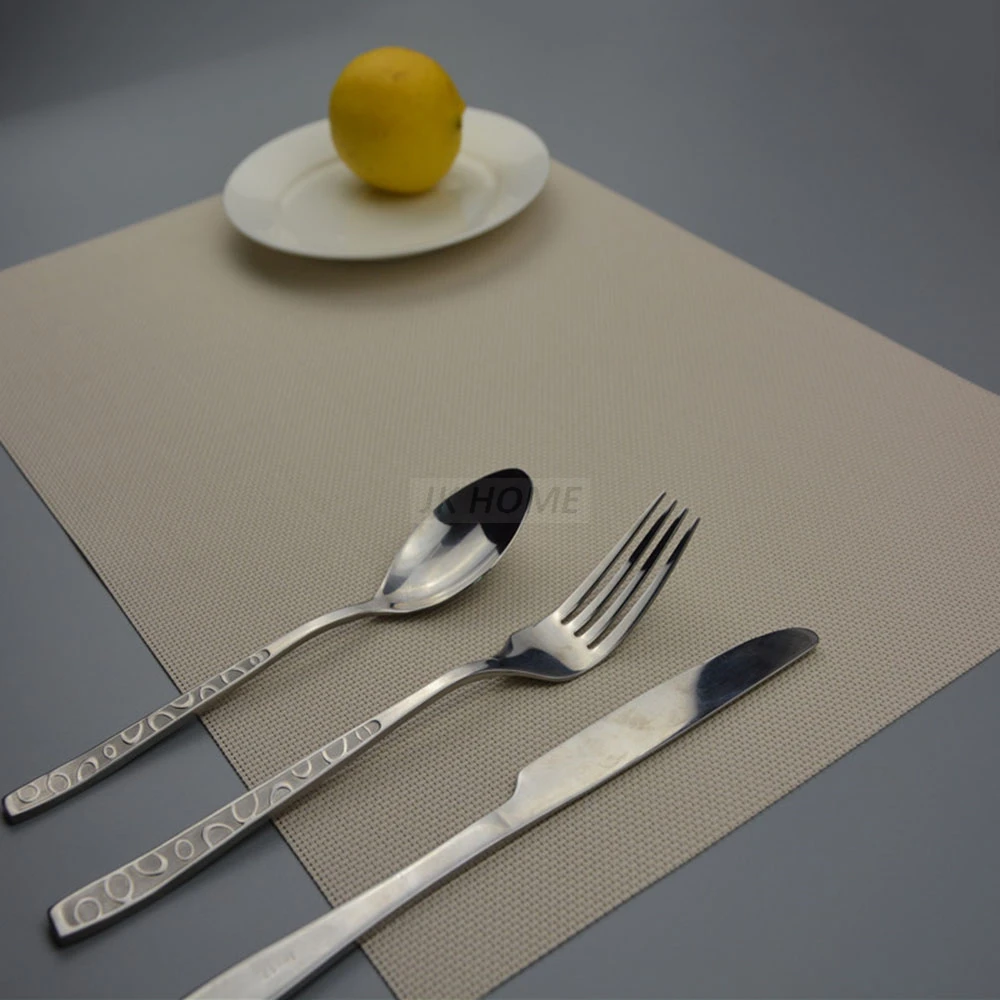 JK Home 4Pcs/lot Dining Table Mat Plates Pads Bowl Pad Coasters Fast-Dry Table Cloth Pad Slip-Resistant Kitchen Table Decoration