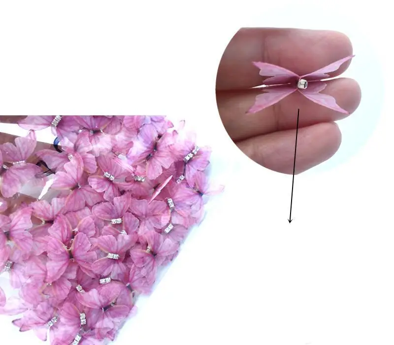 Прозрачный шифон имитация нашивки «бабочки» для одежды Diy свадебная одежда швейная нашивка шпилька аксессуары для волос материал