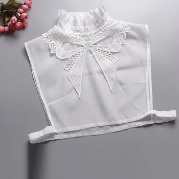 coton new solid fashion blouse detachable shirt collars accessories fake collar white cotton lace fashion false collar women