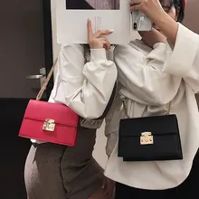 Новинка, женская сумка через плечо с замком, сумка-мессенджер, простая Модная молодежная женская сумка, дизайнерская сумка