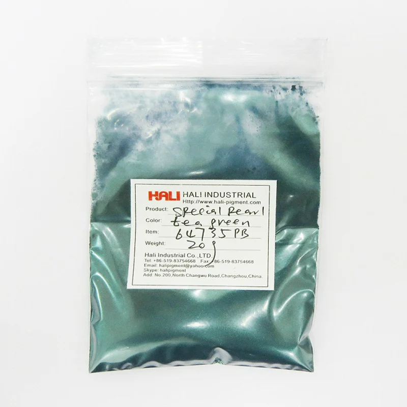 Special pearl pigment pearlescent pigment mica powder item:64535PB color:grass green 20 gram a lot.