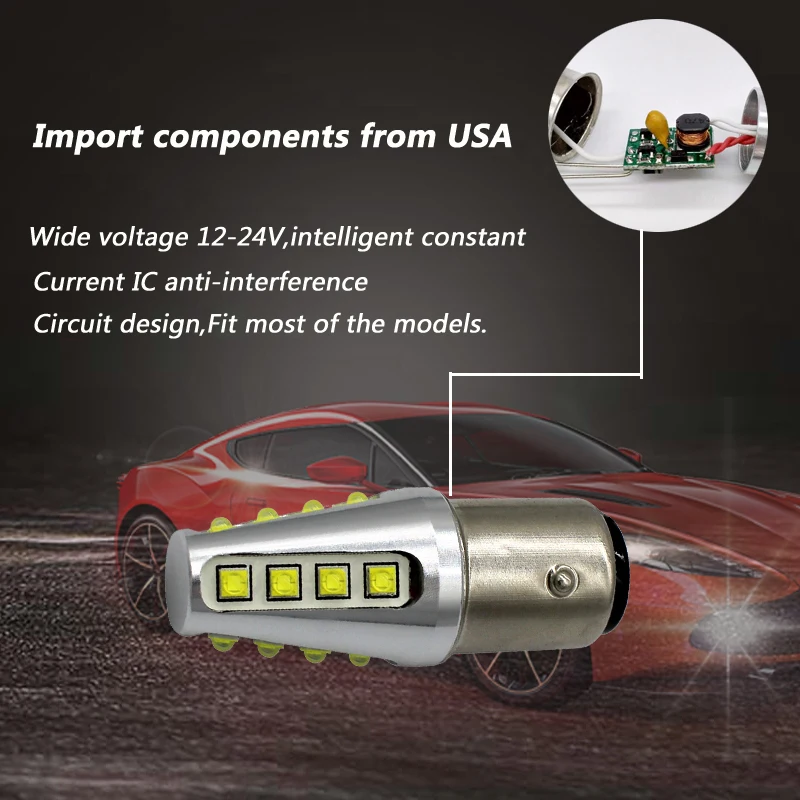 KEPUSI 2x 1157 BA15D 80W cree chip High Power Car LED Rear Reversing Tail Bulb signal light backup lamp sourcing 12V 24V white KEPUSI 2x 1157 BA15D 80W cree chip High Power Car LED Rear Reversing Tail Bulb signal light backup lamp sourcing 12V 24V white