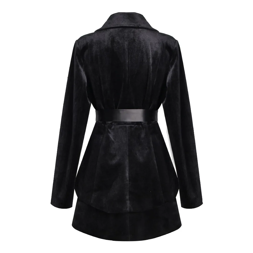 OFTBUY 2019 офисный Женский блейзер feminino Элегантный Черный Длинный женские блейзеры и