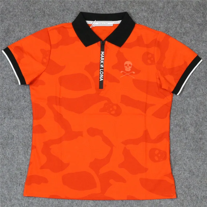 

New Summer Women Skull Mark Lona Golf Trainning T Shirts Quick Dry Lovers Golf Club Sport Short T-Shirts 3 Colours Free Shipping