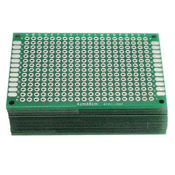 

New Arrival 40pcs Double Side Prototype PCB Tinned Universal Breadboard 2x8 3x7 4x6 5x7cm PCBS Breadboards