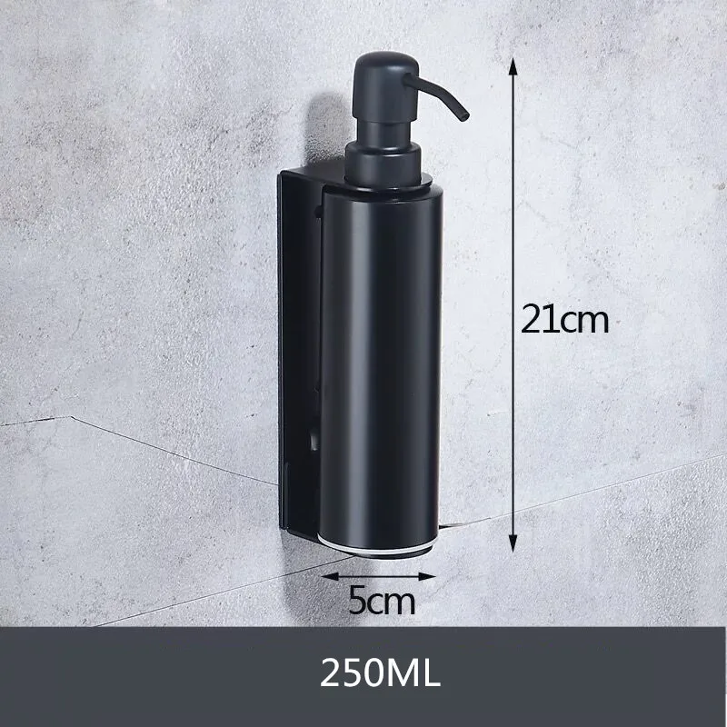 dispensadores garrafa redonda preto escovado banheiro pia de cozinha 03