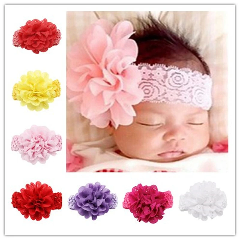 

Headband Hair Accessories Girls Solid Lace Flower Band for Baby Hair acessorios Faixa Menina Headband Hair Accessories baby girl