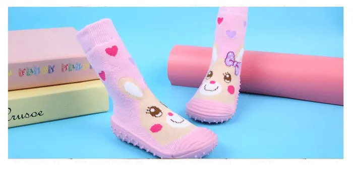 2016 New Home Children Shoes Soft Rubber Warn Socks Cartoon Cotton Boys Shoes Autumn Winter Anti-slippery Slippers Kids 483 (5)