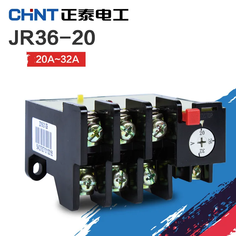 

CHINT Thermal Overload Relay Temperature Overload Protector CHNT JR36-20 Current Thermal Relay 0.35A JR36/20