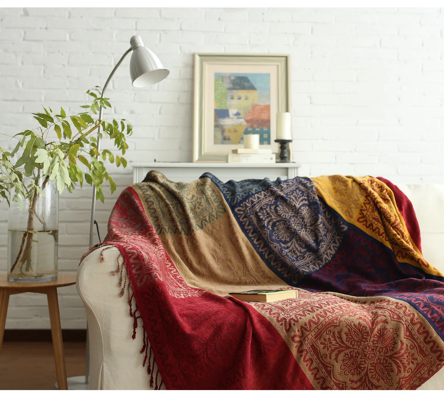 Chenille Sofa Towels With Tassels Chinese Traditional Sofa Covers Throw Blankets Funiturn Protectors Home Textile Almofas Decor