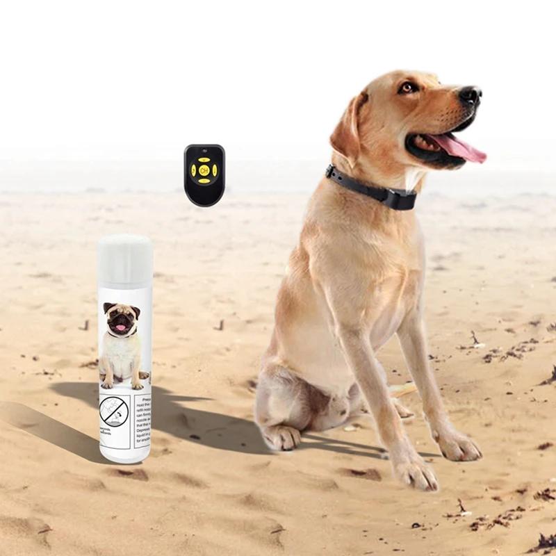 

Rechargeable Remote Control Spray Training Device Automatically Checking Dog Barking Device Two-in-one Circle Pet Training Tool