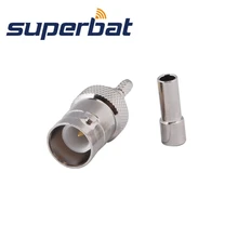 Superbat 10 шт. RF RP-BNC обжимной гнездовой разъем(штырь) разъем для RG316 RG179 RG178 1,13 мм 1,37 мм кабель