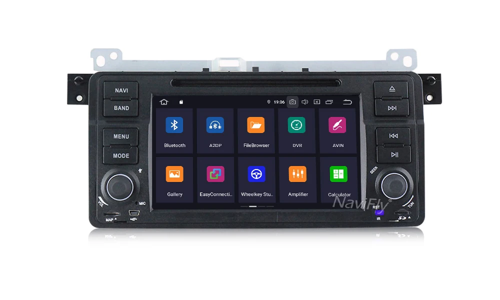 Best NaviFly Android9.0 IPS Screen DSP 4G WIFI 1Din Car Multimedia gps tracker For BMW E46/M3/Rover/3 Series with OBD2 dvd video 36