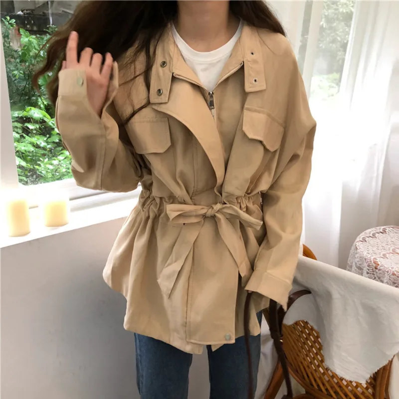 

[EWQ] 2019 Autumn New Long-sleeved Solid Color Fashion Casual Women Jacket Loose Large Size Trend Coat Feminino QJ99104