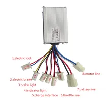 24V 36V 48V 350W 500W для электровелосипедов Матовый контроллер для электрического велосипеда скутер для е-байка для электрического велосипеда, фара для электровелосипеда