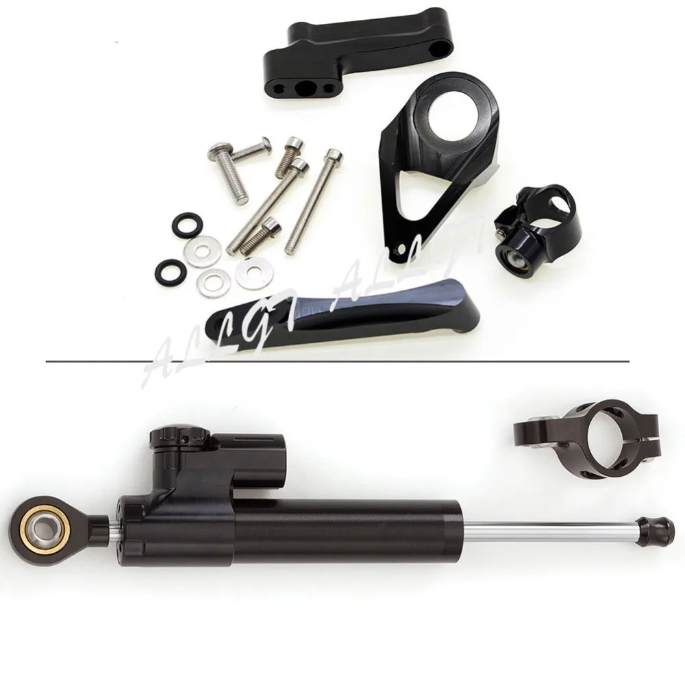 

ALLGT Steering Damper Stabilizer & Bracket Kit for Suzuki GSXR1300 1998 1999 2000 2001 2002 2003 2004 -2011 2012 2013 2014 2015