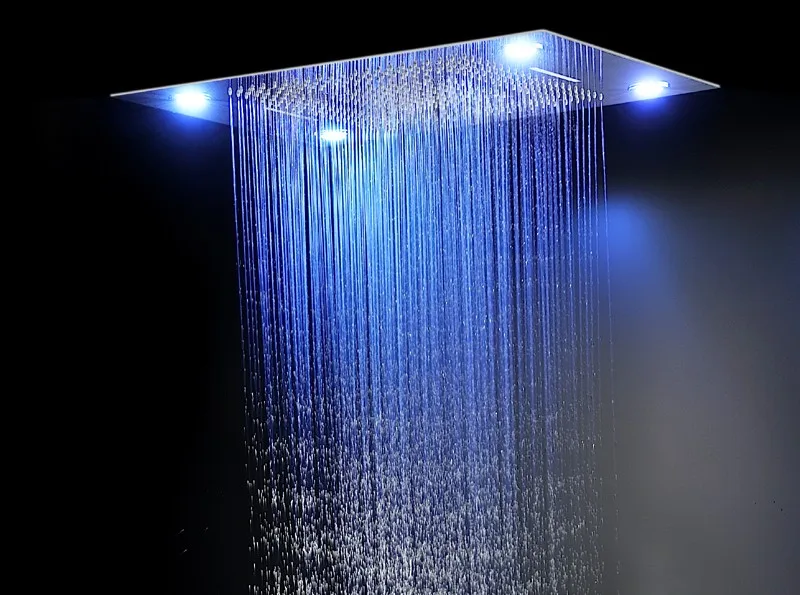 Многофункциональная светодиодная насадка для душа Дождевой душ Дистанционное управление Водопад Массажные лейки