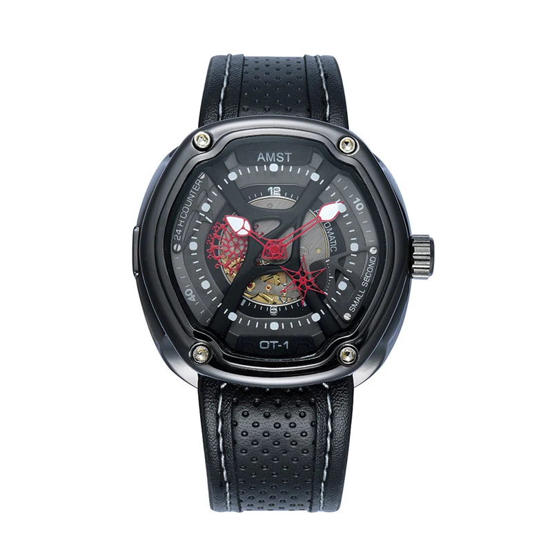 AMST мужские часы, кварцевые часы, мужские кожаные роскошные спортивные наручные часы, часы от ведущего бренда, Роскошные мужские часы - Цвет: WSAM3019-5