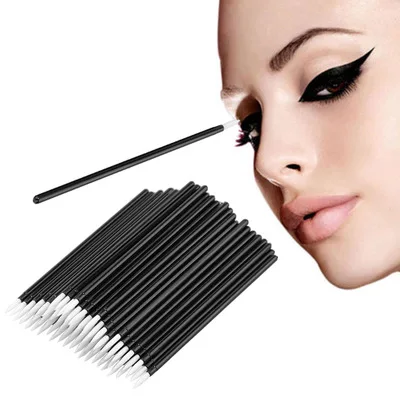 

50pcs Disposable Eyeliner Brushes Individual Applicator Superfine Fibre Swab Eye Liner Liquid Wand Eye Liner Professional Brush