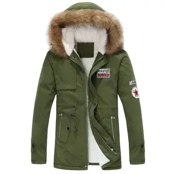 

Parka Men Coats Winter Jacket Men Slim Thicken Fur Hooded Outwear Warm Coat Top Brand Clothing Casual Mens Coat Veste Homme Tops