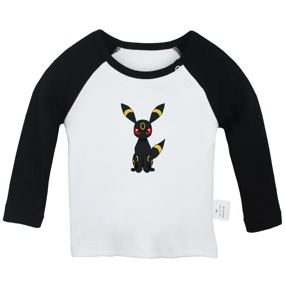 Настенные наклейки «Pokemon Sylveon Umbreon Charmander», футболки для новорожденных, цветные футболки-реглан с длинными рукавами для малышей - Цвет: JaBabyYCB994C