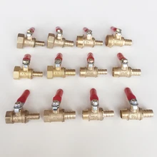 1/" 3/8" 1/" латунный колючий шар клапан 8 мм 10 мм Барб медные латунные шаровые краны фитинги для труб