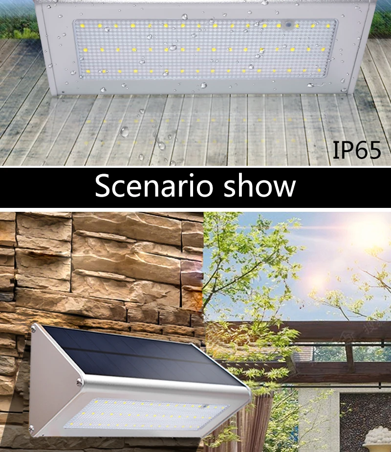 Upgraded Radar Motion Sensor 48LEDS 800lm Aluminum Solar Lamp Garden Home Outdoor Wall Light Waterproof Lighting Lights Lamps solar stake lights