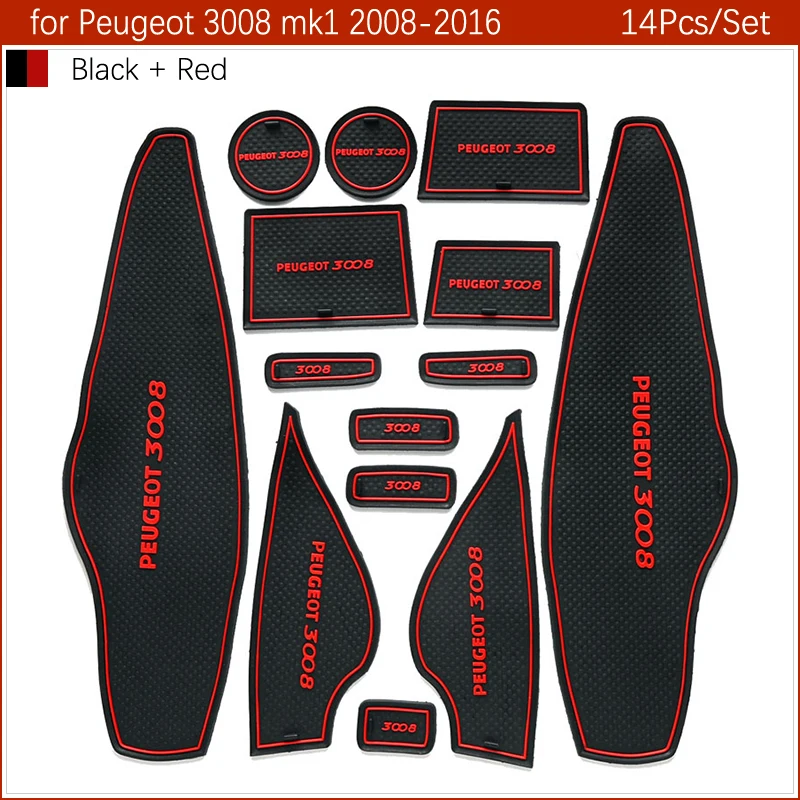 Противоскользящий резиновый подстаканник для Peugeot 2008 3008 MK1 4008 5008 MK2 5008GT GT 2016 2017 2018