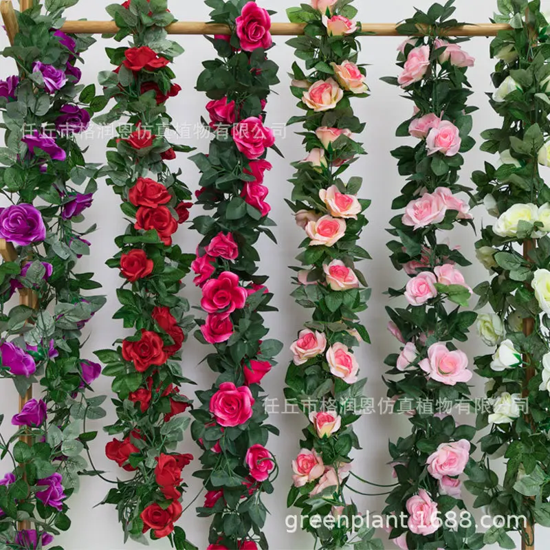 

Simulation mei gui hua teng Artificial Flowers Rattan Air Conditioning Pipeline Guardrail Beautify the Ugly Ceiling Plastic Vine