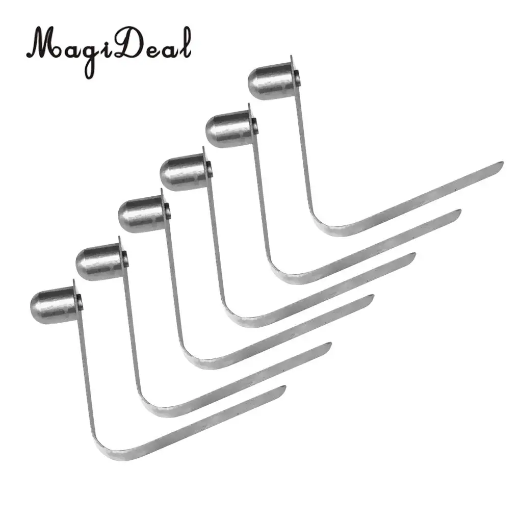 MagiDeal 8 Pieces 8mm Stainless Steel Kayak Paddle Tent Pole Spring Snap Button Clips