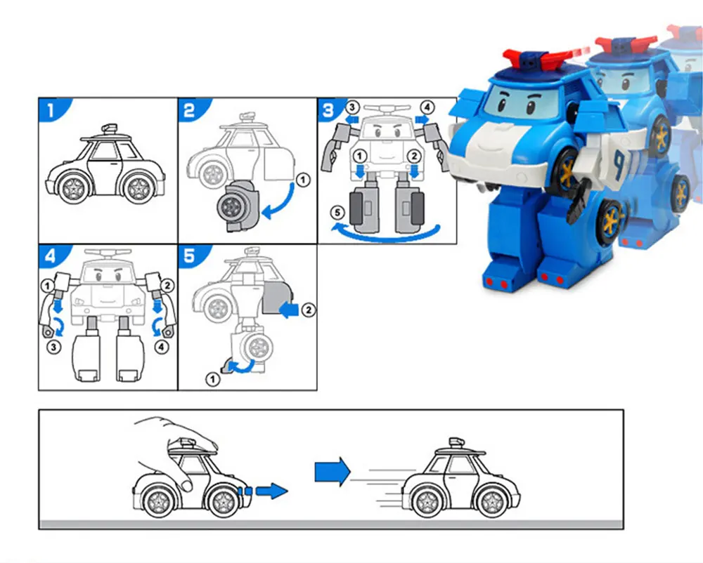 Игрушечная машинка Poli для мальчика, детский робот, машинка для трансформации, мультипликационная игрушка, автомобиль Jouet brinquedo, подарок на день рождения для детей