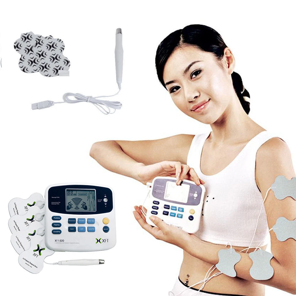 XFT 320 Dual Tens Machine Digital Massager Massage Electrode Pad Acupuncture Pen Body Foot