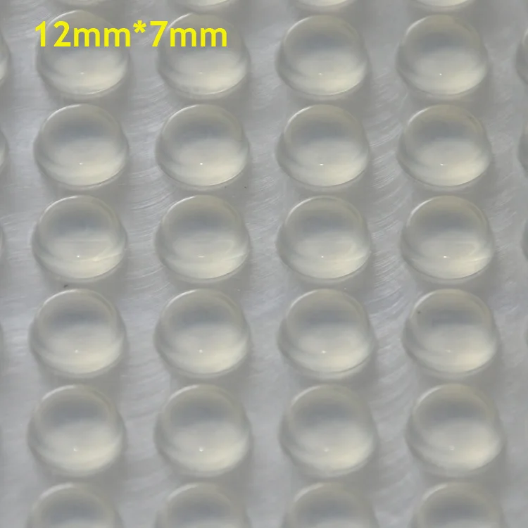 

128pcs 12mm*7mm transparent self adhesive soft anti slip bumpers silicone rubber feet pads great silica gel shock absorber