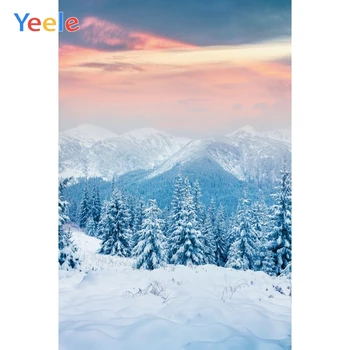 

Yeele Landscape Photocall Snow Mount Pine Sunrise Photography Backdrops Personalized Photographic Backgrounds For Photo Studio
