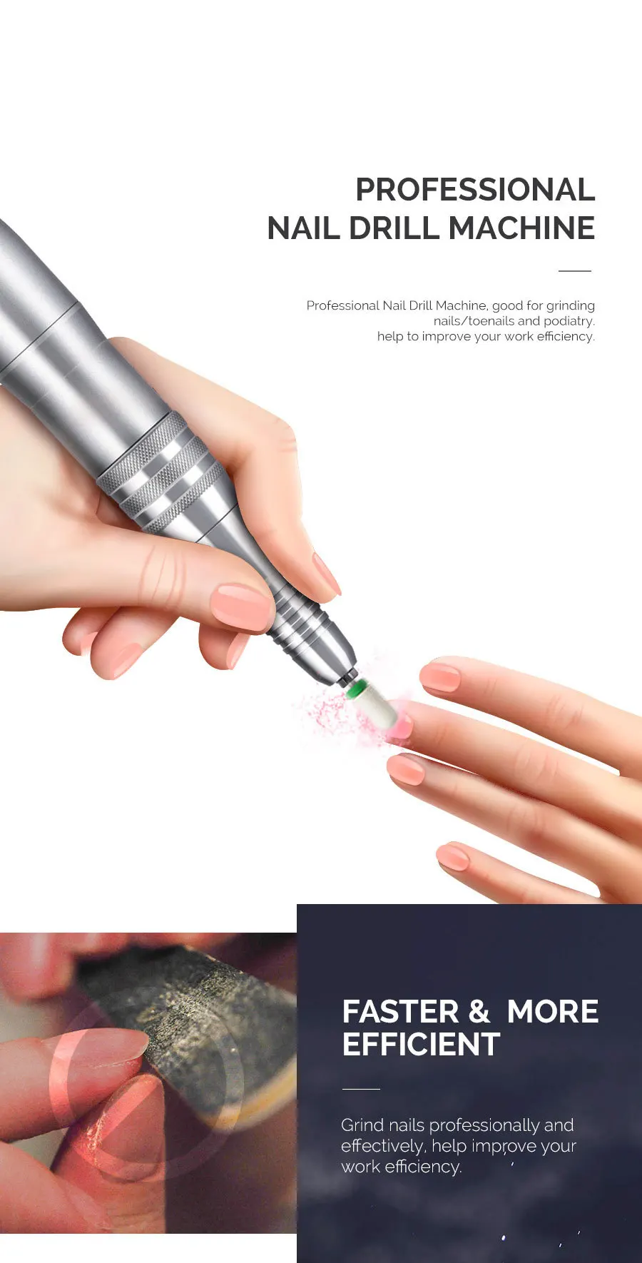 Новинка 40000 об/мин портативный Электрический инструмент для ногтей перезаряжаемый беспроводной набор ногтей для маникюра Оборудование для ногтей