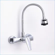 Настенное крепление 2 отверстия латунь кухня кран, горячей и холодной смесителя, J14769